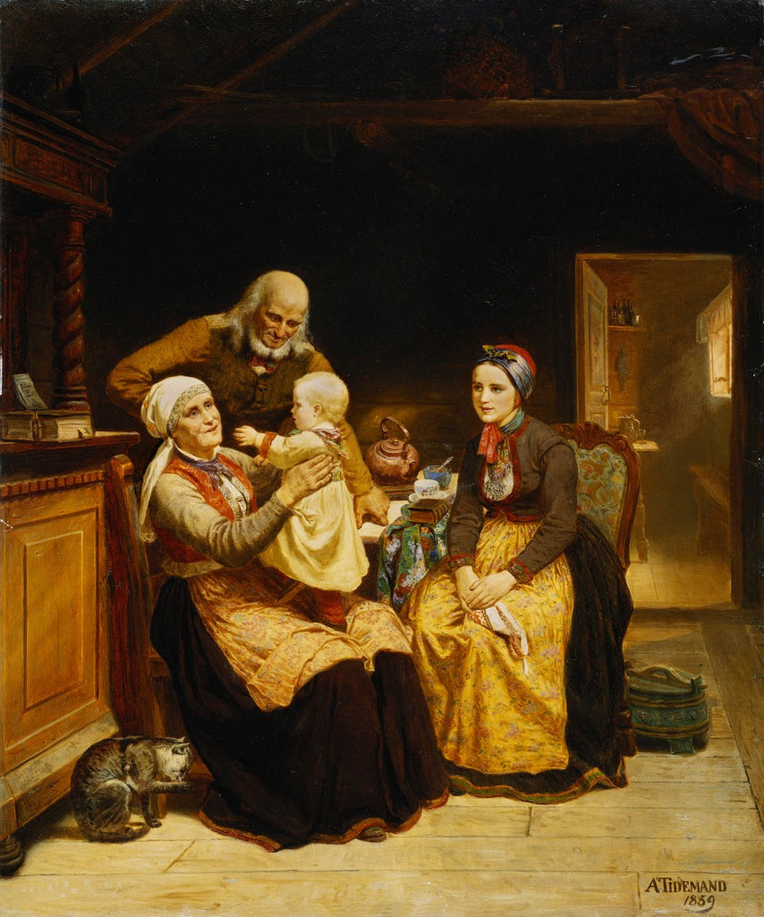 A Visita aos Avós (1859), de Adolph Tidemand