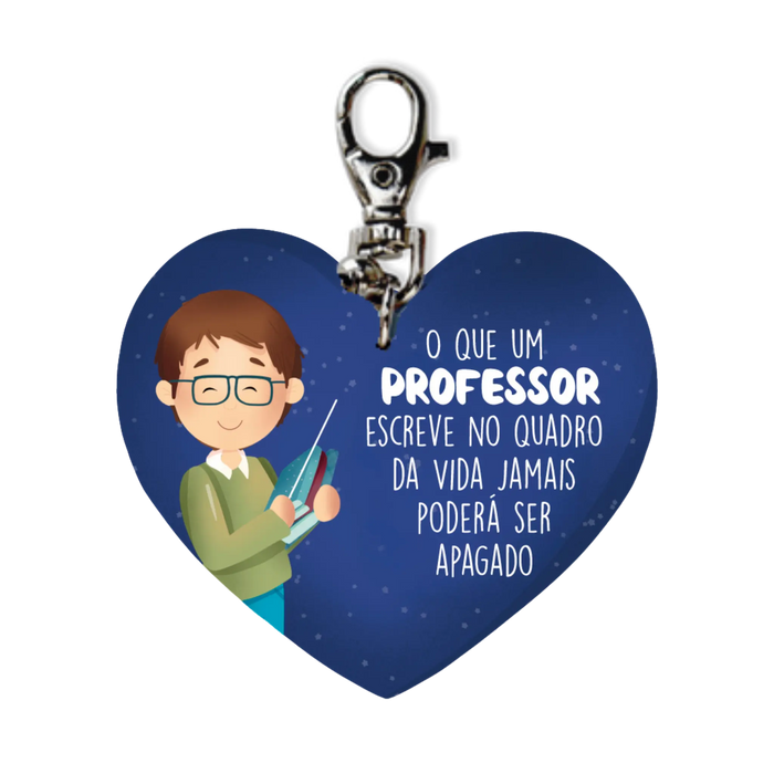 Porta-chaves Coração em Madeira Dekori 10