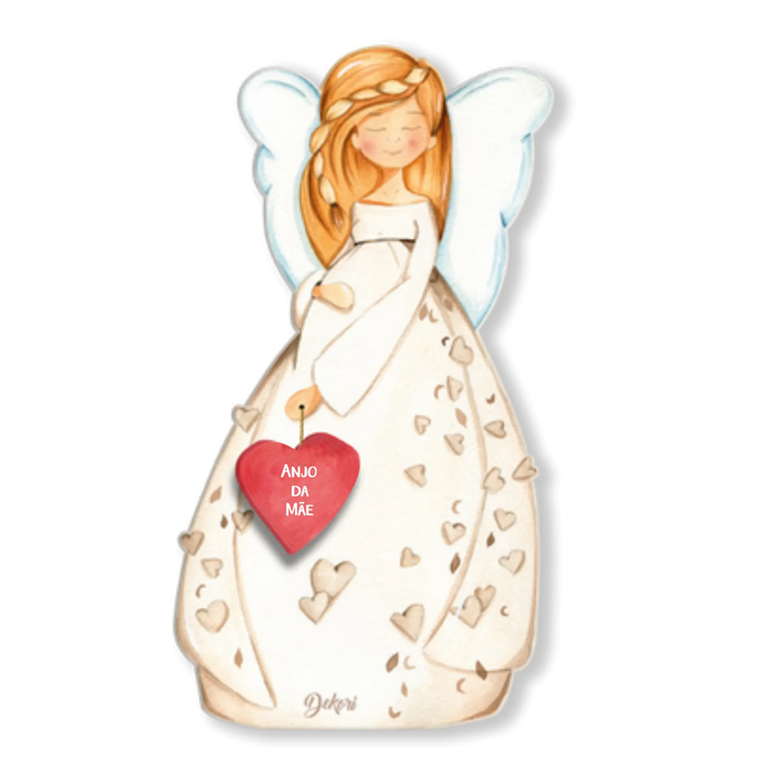 Anjo Protetor Decorativo em Madeira Dekori 07