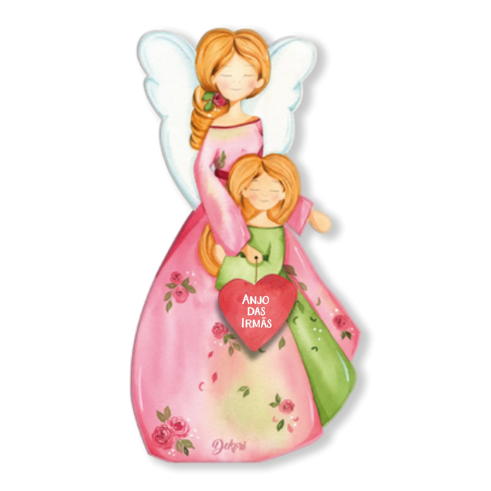 Anjo Protetor Decorativo em Madeira Dekori 08