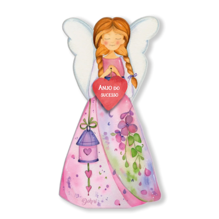 Anjo Protetor Decorativo em Madeira Dekori 04