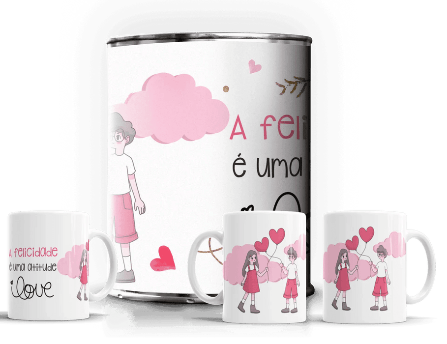 Conjunto Charmy Gift Store® com 2 Canecas de Lata para Dia dos Namorados, Fabrico Português A minha loja Casa e Decoração
