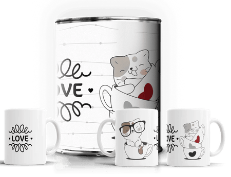 Conjunto Exclusivo de 2 Canecas de Lata para Dia dos Namorados, Produzidas em Portugal A minha loja Casa e Decoração