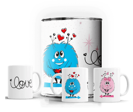 Conjunto com 2 Canecas de Lata para Dia dos Namorados — Charmy Gift Store ® A minha loja Casa e Decoração
