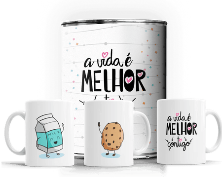 Conjunto Exclusivo de 2 Canecas em Lata para o Dia dos Namorados - Charmy Gift Store® A minha loja Casa e Decoração