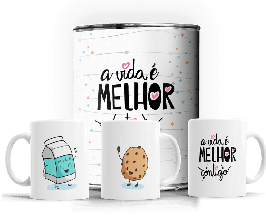 Conjunto Exclusivo de 2 Canecas em Lata para o Dia dos Namorados - Charmy Gift Store® A minha loja Casa e Decoração