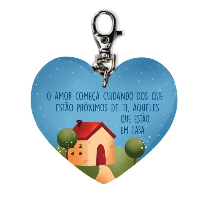 Porta-chaves Coração em Madeira Dekori 01