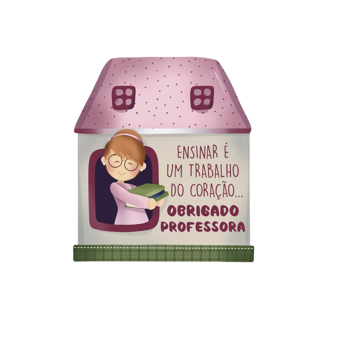 Íman Decorativo Casinha com Frase em Madeira-Dekori 01