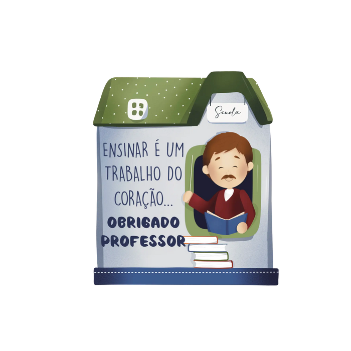 Íman Decorativo Casinha com Frase em Madeira-Dekori 02