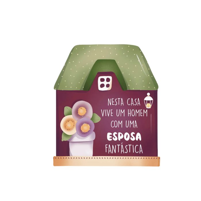 Íman Decorativo Casinha com Frase em Madeira-Dekori 07