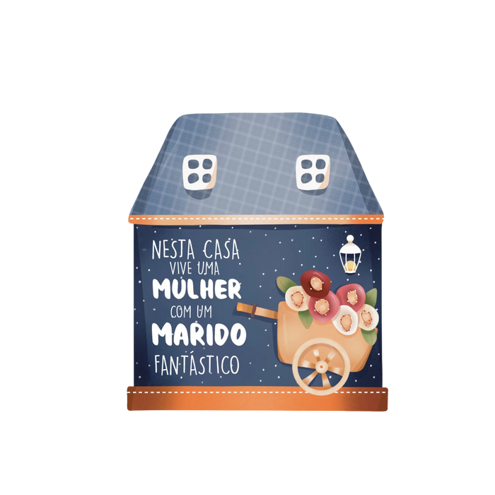 Íman Decorativo Casinha com Frase em Madeira-Dekori 09