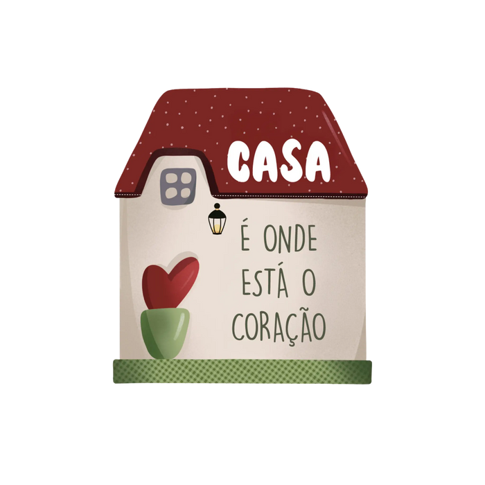 Íman Decorativo Casinha com Frase em Madeira-Dekori 10
