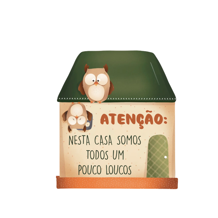 Íman Decorativo Casinha com Frase em Madeira-Dekori 11