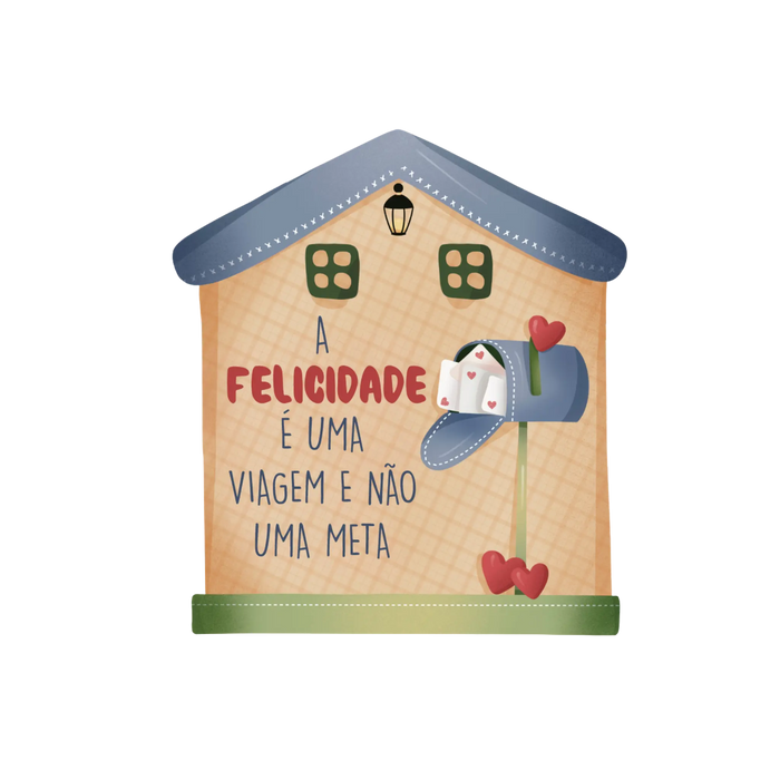 Íman Decorativo Casinha com Frase em Madeira-Dekori 12