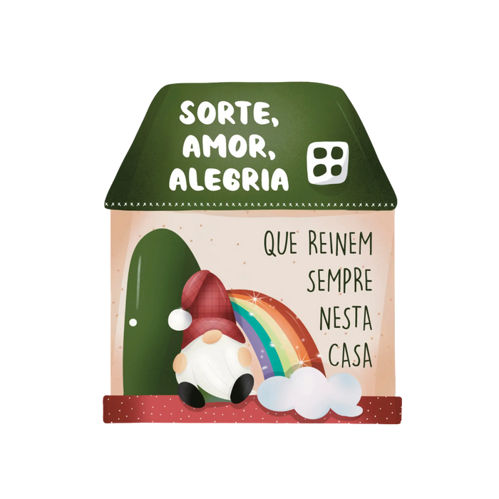 Íman Decorativo Casinha com Frase em Madeira-Dekori 13