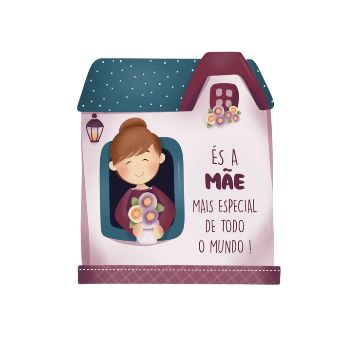 Íman Decorativo Casinha com Frase em Madeira-Dekori 21