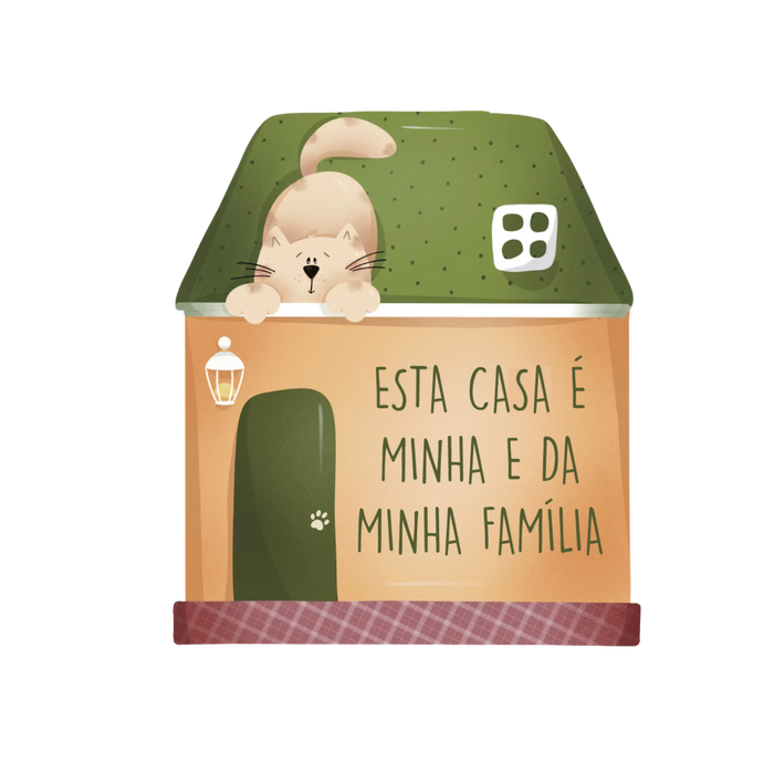 Íman Decorativo Casinha com Frase em Madeira-Dekori 22