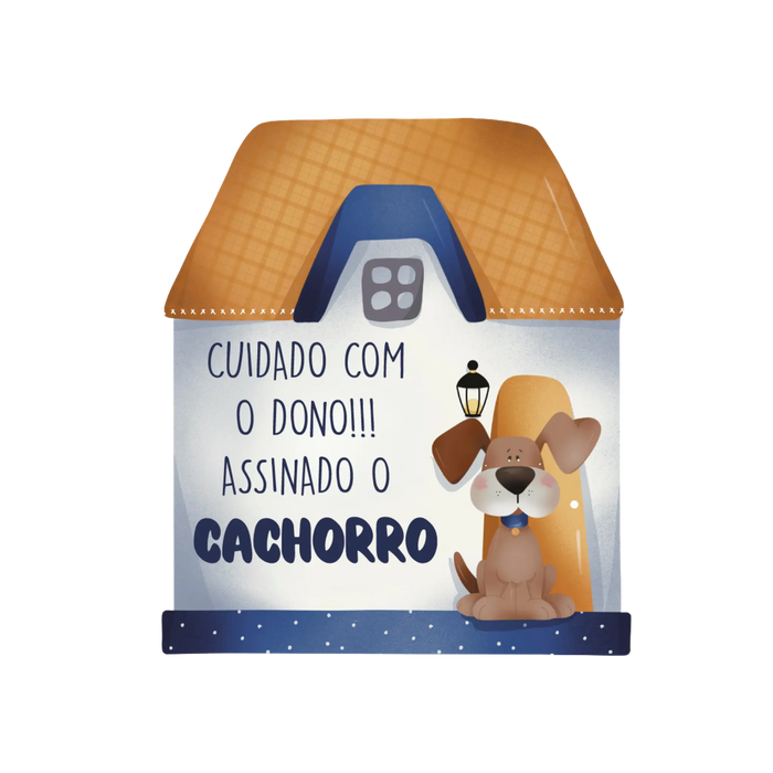 Íman Decorativo Casinha com Frase em Madeira-Dekori 23