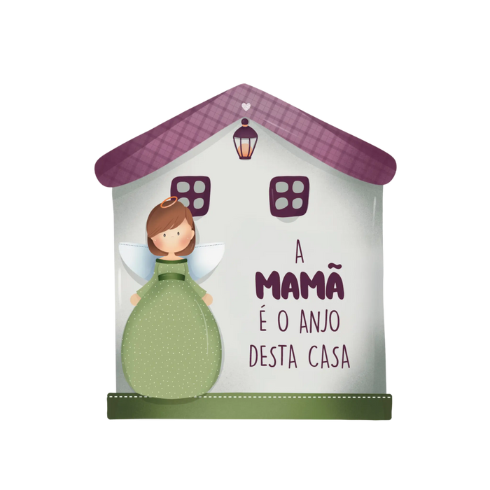 Íman Decorativo Casinha com Frase em Madeira-Dekori 25