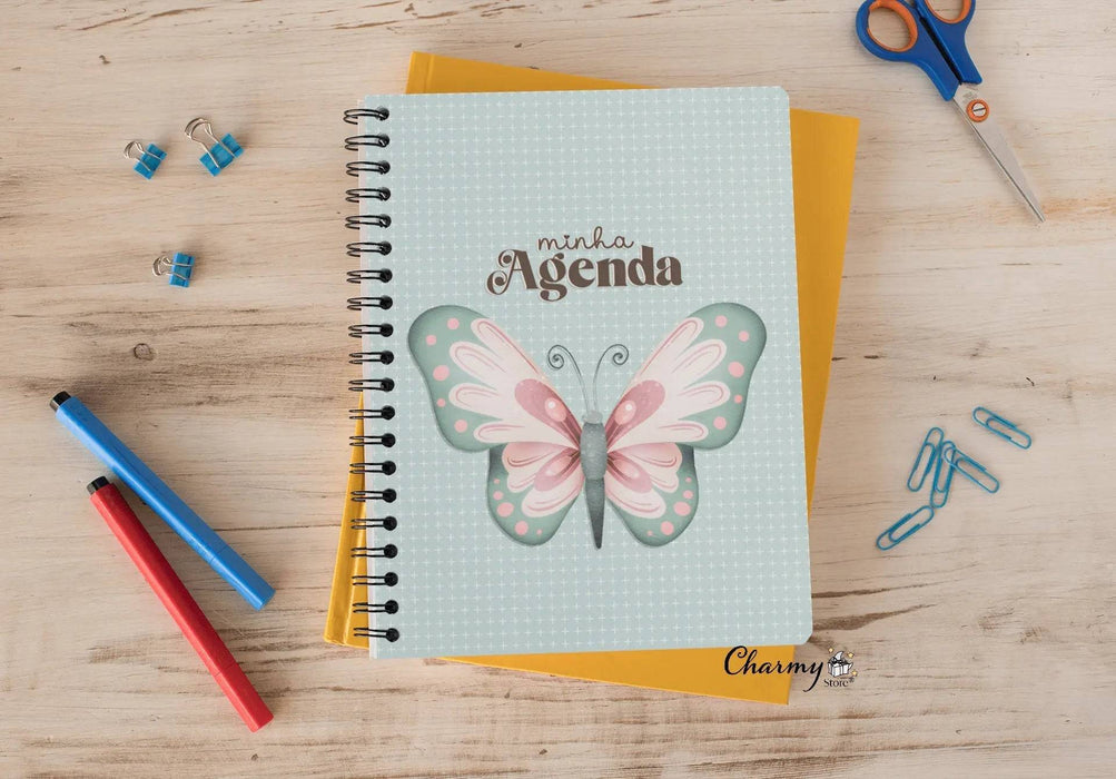 Agenda 2024 Personalizável Gratidão Borboleta - Charmy Gift Store