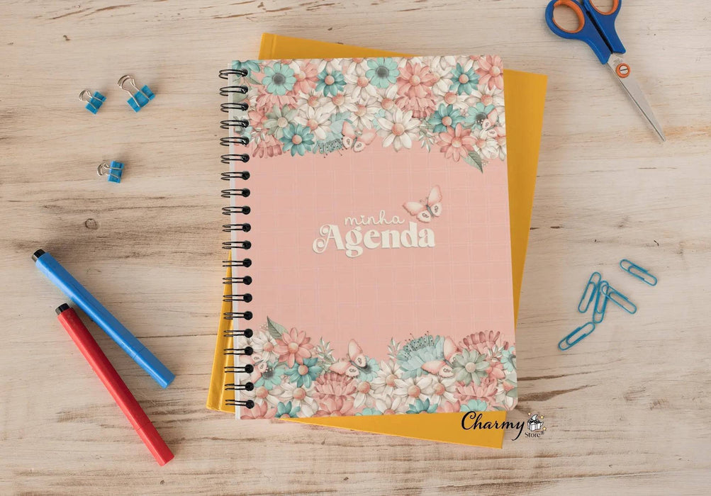 Agenda 2024 Personalizável Gratidão Rosa - Charmy Gift Store