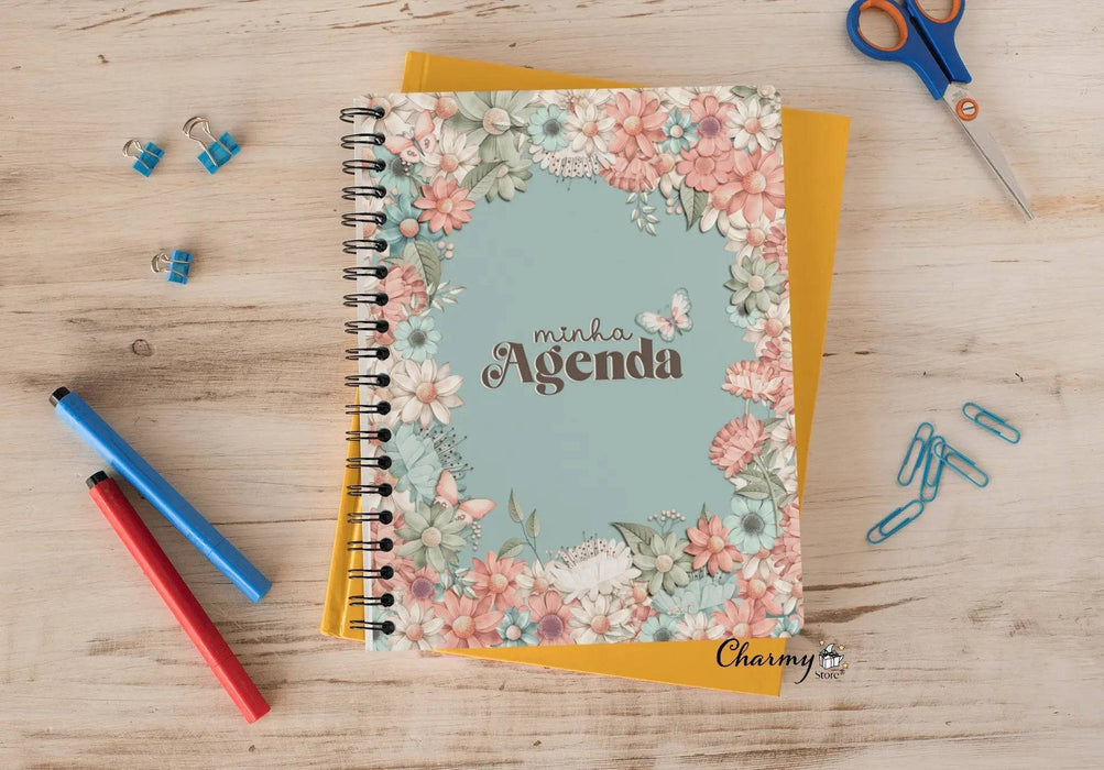 Agenda 2024 Personalizável Gratidão Turquesa - Charmy Gift Store