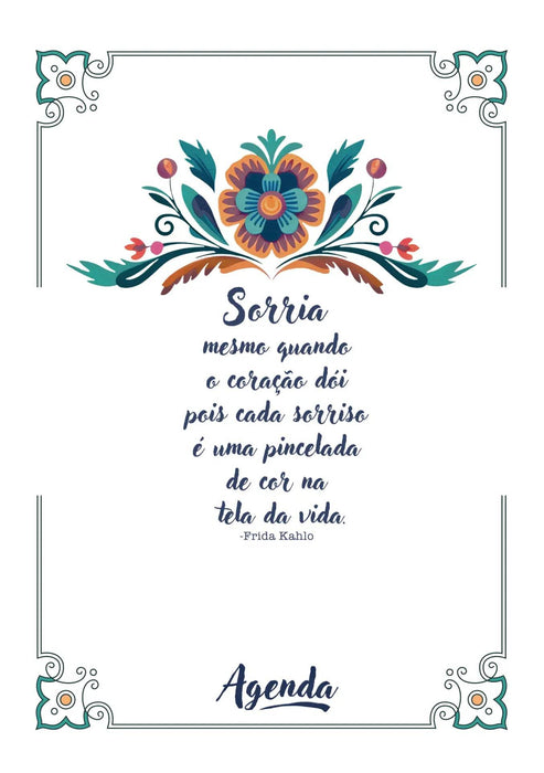 Agenda Personalizável Frida Barras - Charmy Gift Store