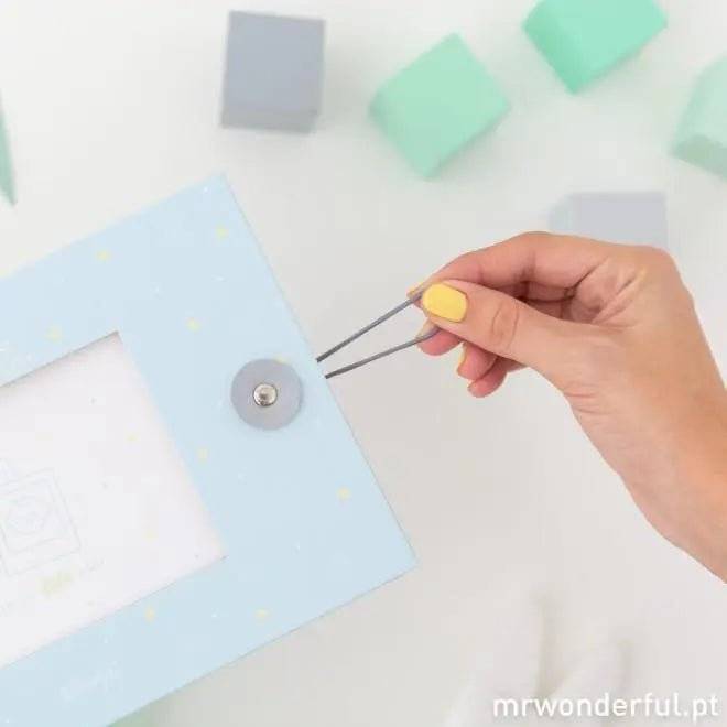 Álbum de fotos para bebé azul - Momentos da estrela da casa Mr. Wonderful Casa e Decoração
