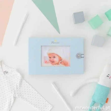 Álbum de fotos para bebé azul - Momentos da estrela da casa Mr. Wonderful Casa e Decoração