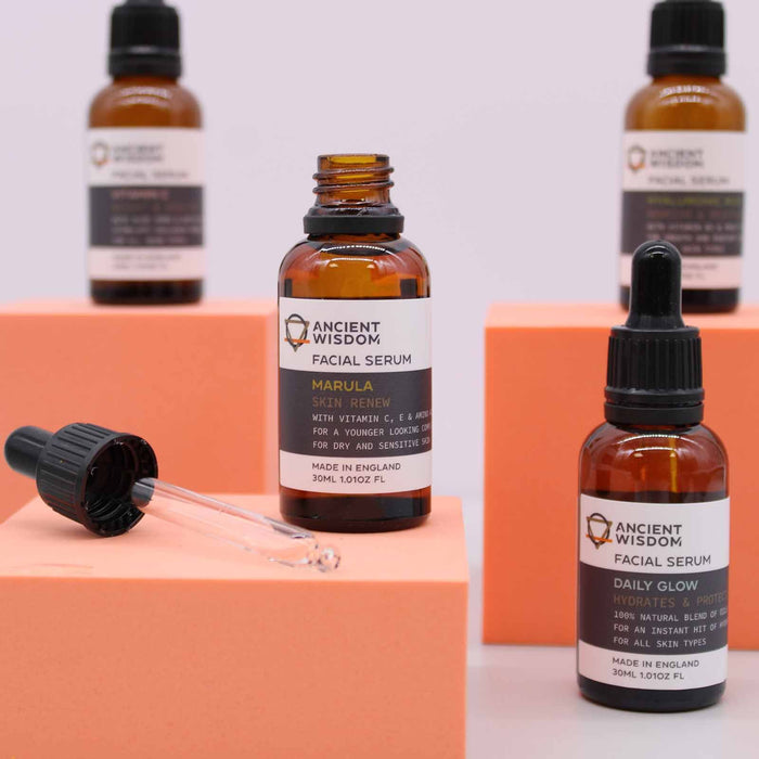Sérum Facial com Óleo de Marula, Vitamina C, E e Aminoácidos - 30ml