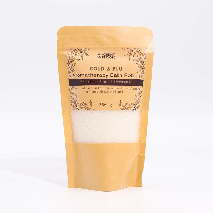 Poção Aromaterapia para Banho Contra Gripe e Resfriado em Saco Kraft 350g