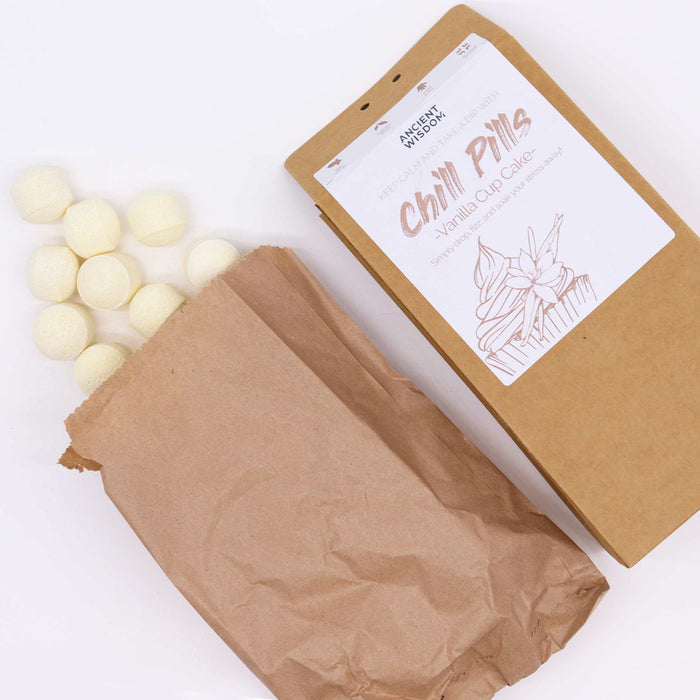 Conjunto Chill Pills 350g - Cupcake de Baunilha, Presente Único Charmy Gift Store®