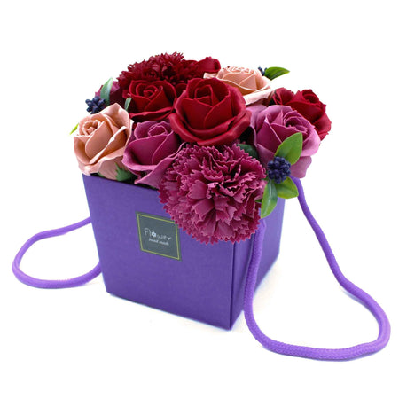 Buquê Elegante de Flores de Sabonete Jardim Roxo por Charmy Gift Store®