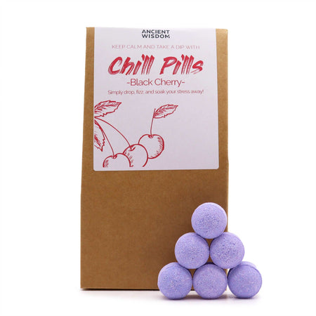 Pack Presente Chill Pills 350g - Cereja Preta, Luxo Artesanal para Banho
