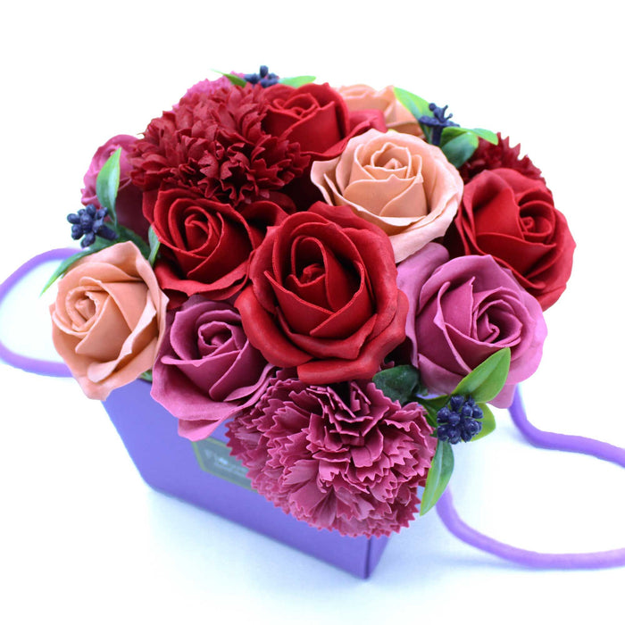 Buquê Elegante de Flores de Sabonete Jardim Roxo por Charmy Gift Store®