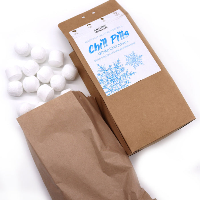 Pack Presente Comprimidos Relaxantes 350g - Natal Branco Charmy Gift Store®