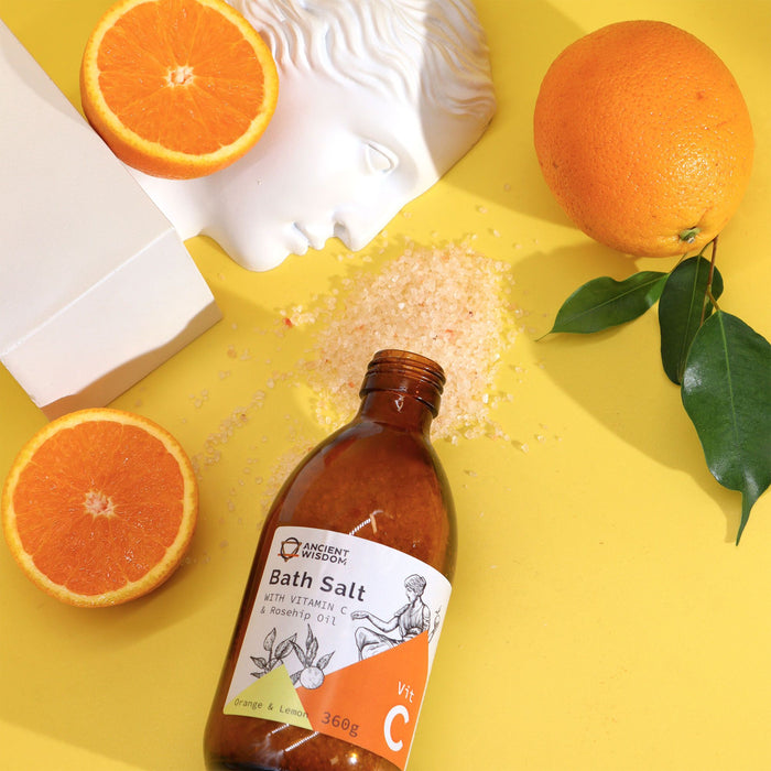 Sal de Banho Vitamina C – Sinta-se Como uma Deusa Antiga com Luxo e Revitalização