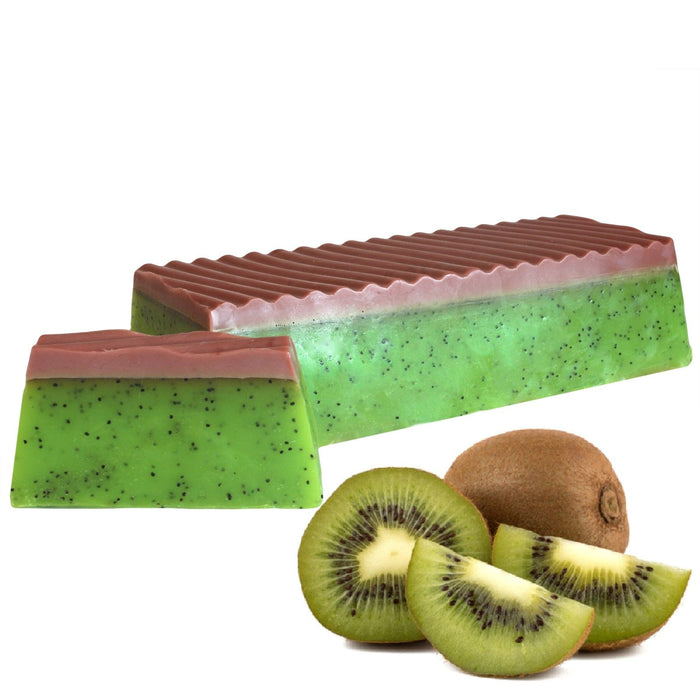 Fatias de Sabonete Paraíso Tropical - Kiwifruit com Sementes de Papoula e Aroma Floral
