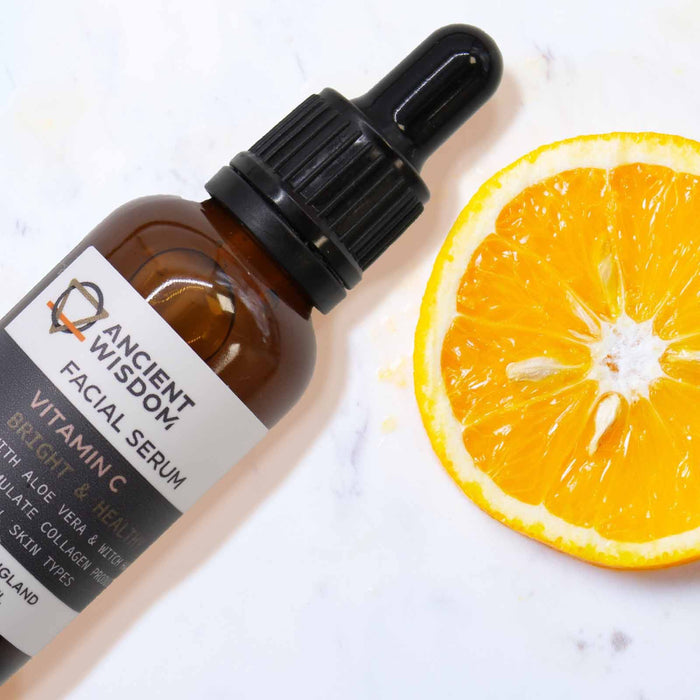 Sérum Facial de Vitamina C com Aloe Vera e Hamamélis – Hidratação Profunda e Estímulo de Colágeno – 30ml