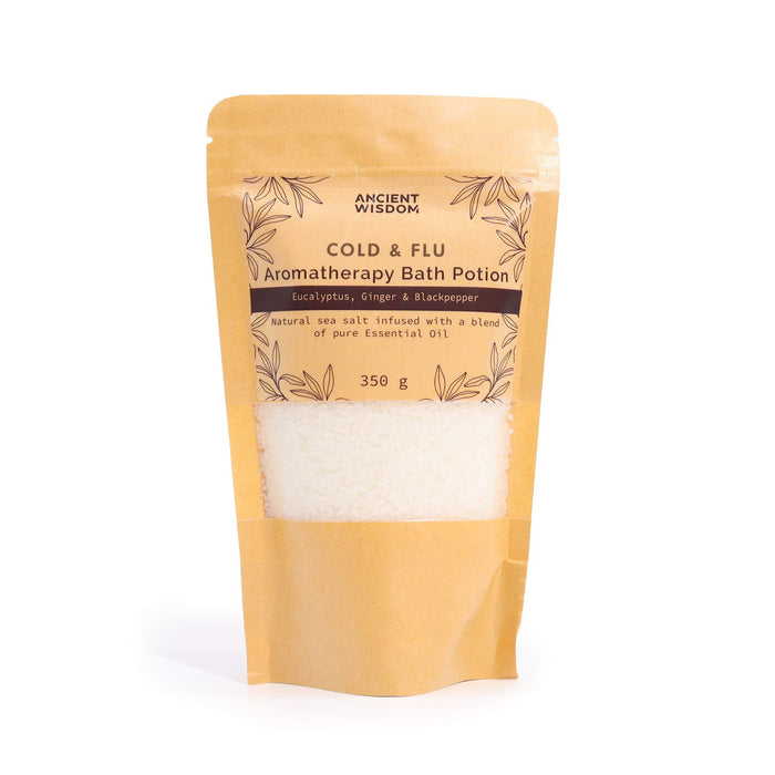 Poção Aromaterapia para Banho Contra Gripe e Resfriado em Saco Kraft 350g