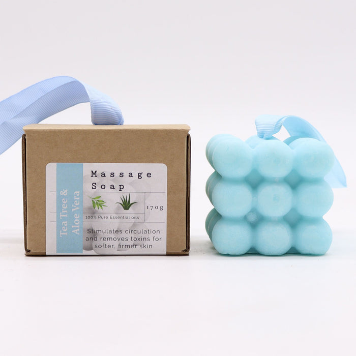 Sabonetes de Massagem Individuais em Caixa - Chá Verde e Aloe Vera, Presente Único