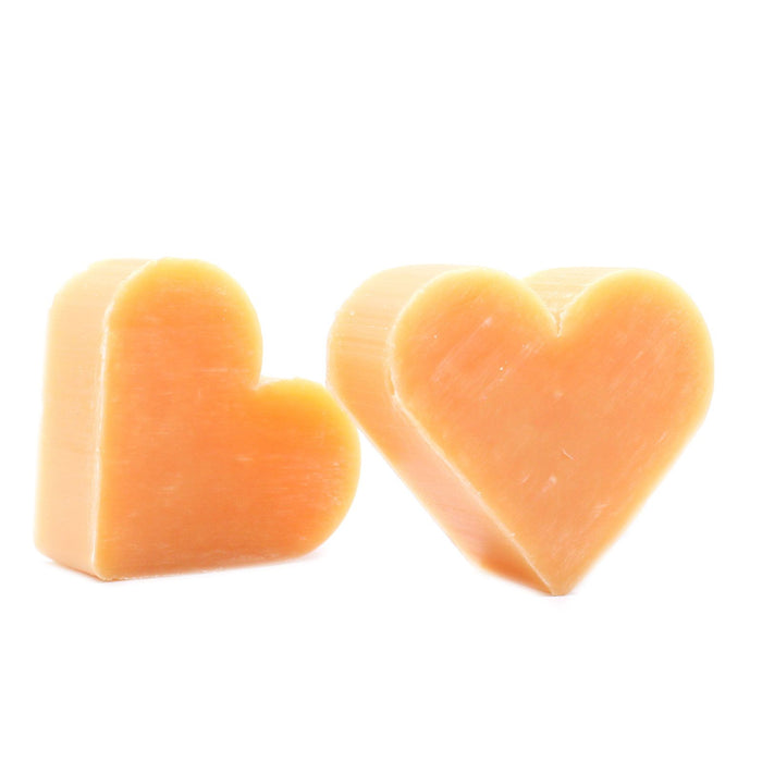 Sabonetes para Convidados em Forma de Coração - Laranja e Gengibre Quente, 20g