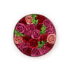 Caixa Redonda Vintage Rosas – Presente Sofisticado com Flores de Sabonete para Momentos Inesquecíveis