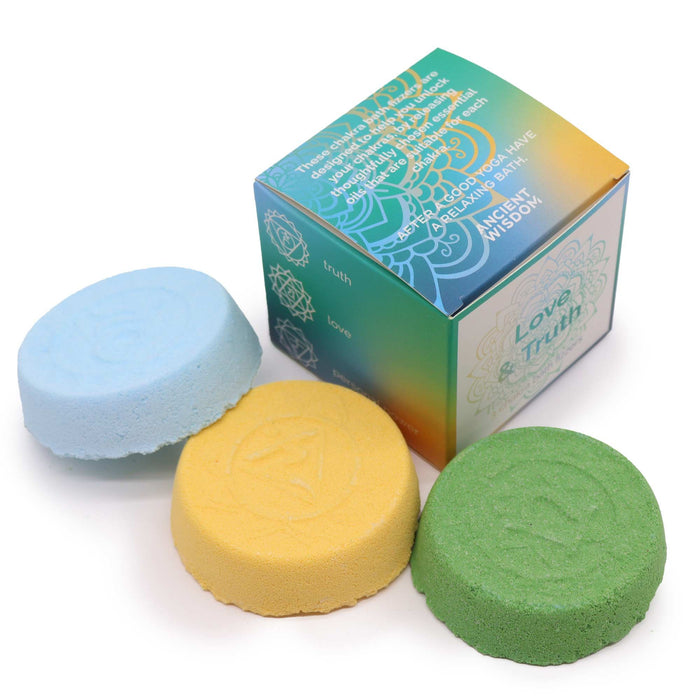 Fizz de Banho Chakra - Caixa Pequena - Amor e Verdade para presente único