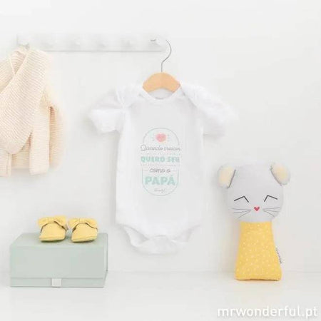 Body para bebé com a frase Quando crescer quero ser como o papá A minha loja Casa e Decoração
