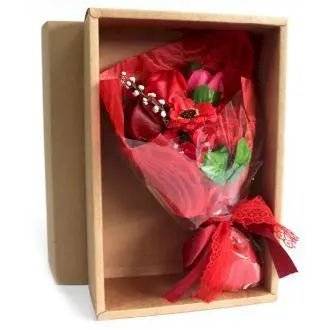 Bouquet Flores Vermelhas Sabão A minha loja Casa e Decoração