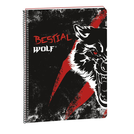 Caderno A4 80 folhas BESTIAL WOLF by BUSQUETS A minha loja Papelaria