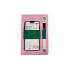Caderno rosa A5 com suporte para smartphone + caneta - Mr. Wonderful - Charmy Gift Store