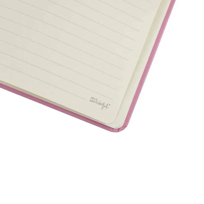 Caderno rosa A5 com suporte para smartphone + caneta - Mr. Wonderful - Charmy Gift Store
