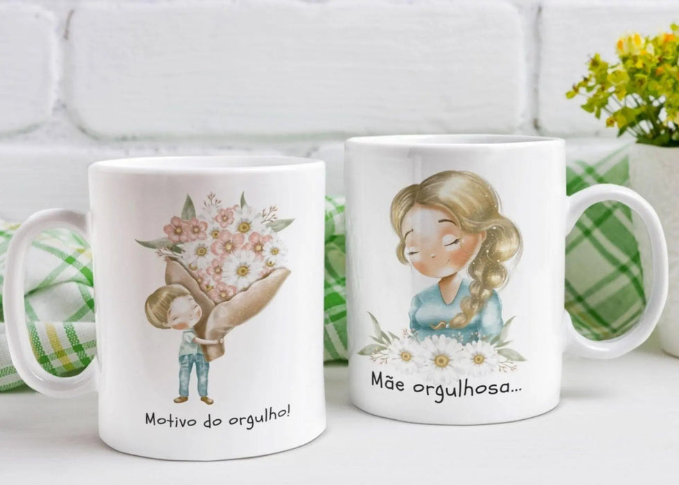 Caneca de Cerâmica Mãe 094 com Acabamento Brilho 22OZ (325ml) - Produzida em Portugal